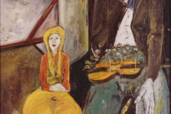 75) Nachdenklicher Geiger, 30 x 21 cm, 1981