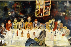 78) Abendmahl, 73 x 131 cm, 1975, unverkäuflich